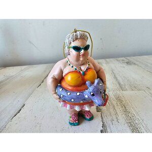 Tracy‎ flickinger lady swimming swimsuit ornament Beach Xmas tree older